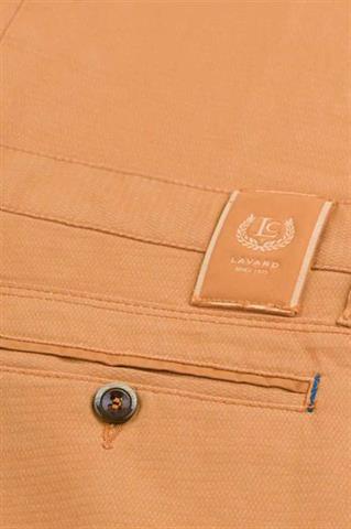 Pomarańczowe spodnie męskie Chinos PBT w mikro wzór 60138 - 68531