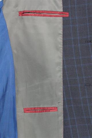 Granatowy garnitur w kratkę 35228 - 80791