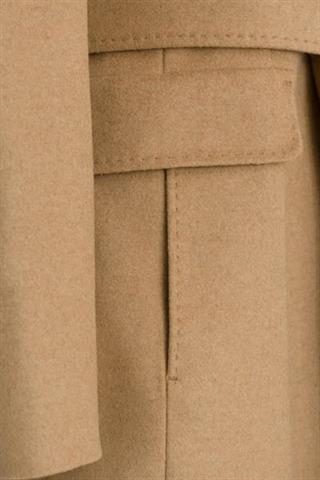 Camelowy płaszcz damski wełniany 84012 - 86631