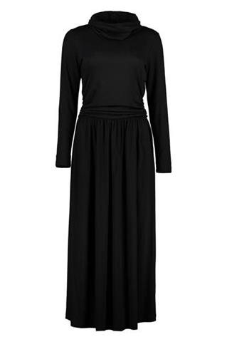 Czarna sukienka dzianinowa midi 84907 - 92811