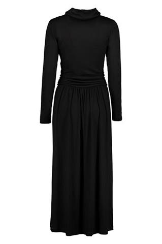 Czarna sukienka dzianinowa midi 84907 - 92871