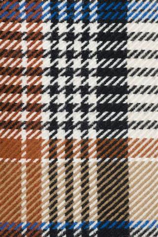 Płaszcz damski jesienny w kolorową kratę 84760 - 93571