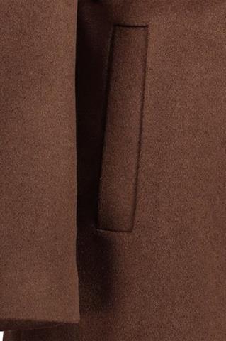 Brązowy płaszcz damski zimowy 84922 - 98121