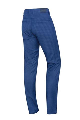 Niebieskie spodnie w kratę chinos 64516 - 9921