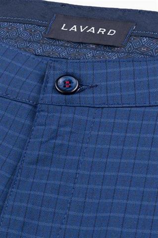 Niebieskie spodnie w kratę chinos 64516 - 9931