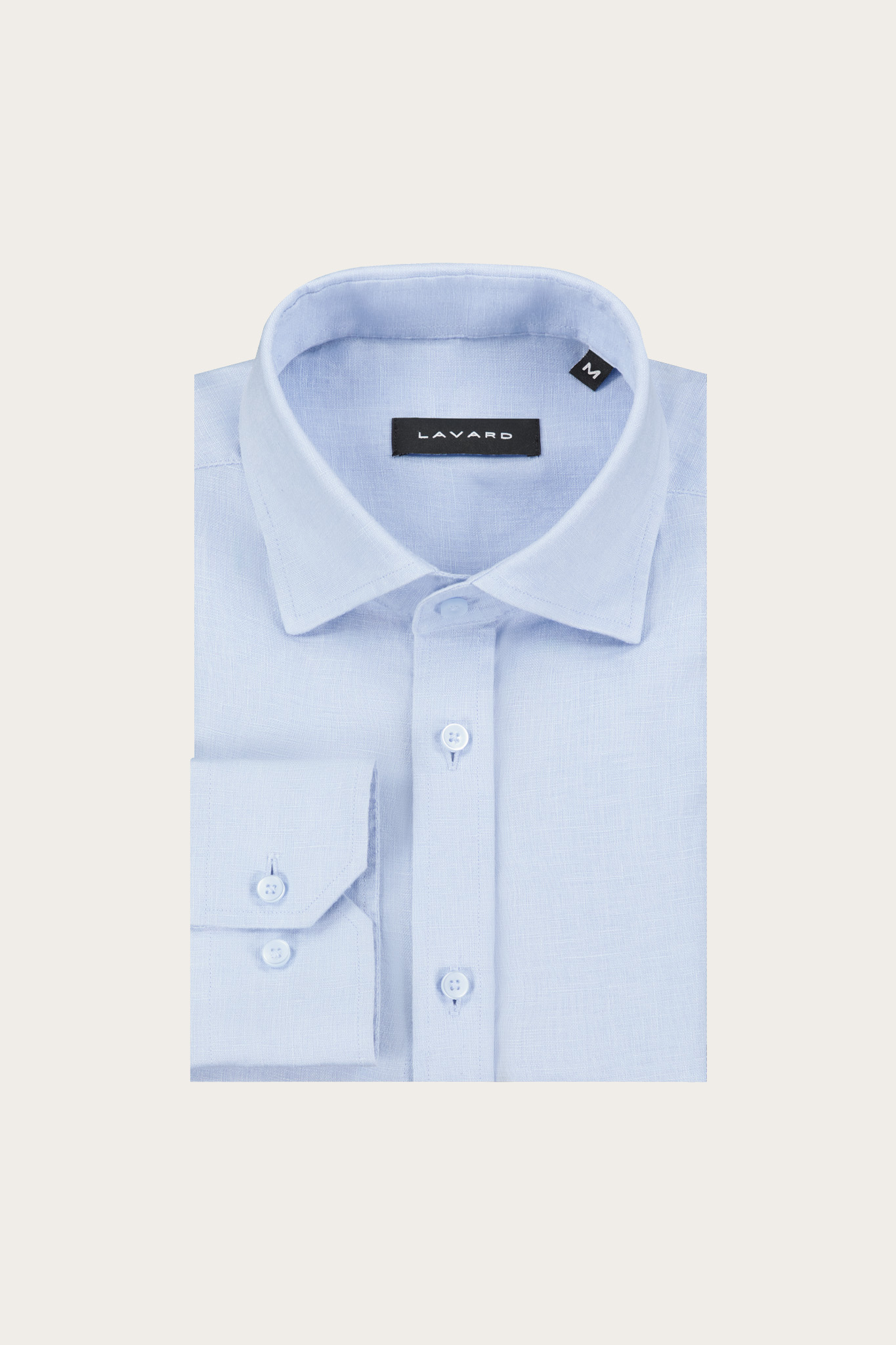 Niebieska koszula męska len 93621