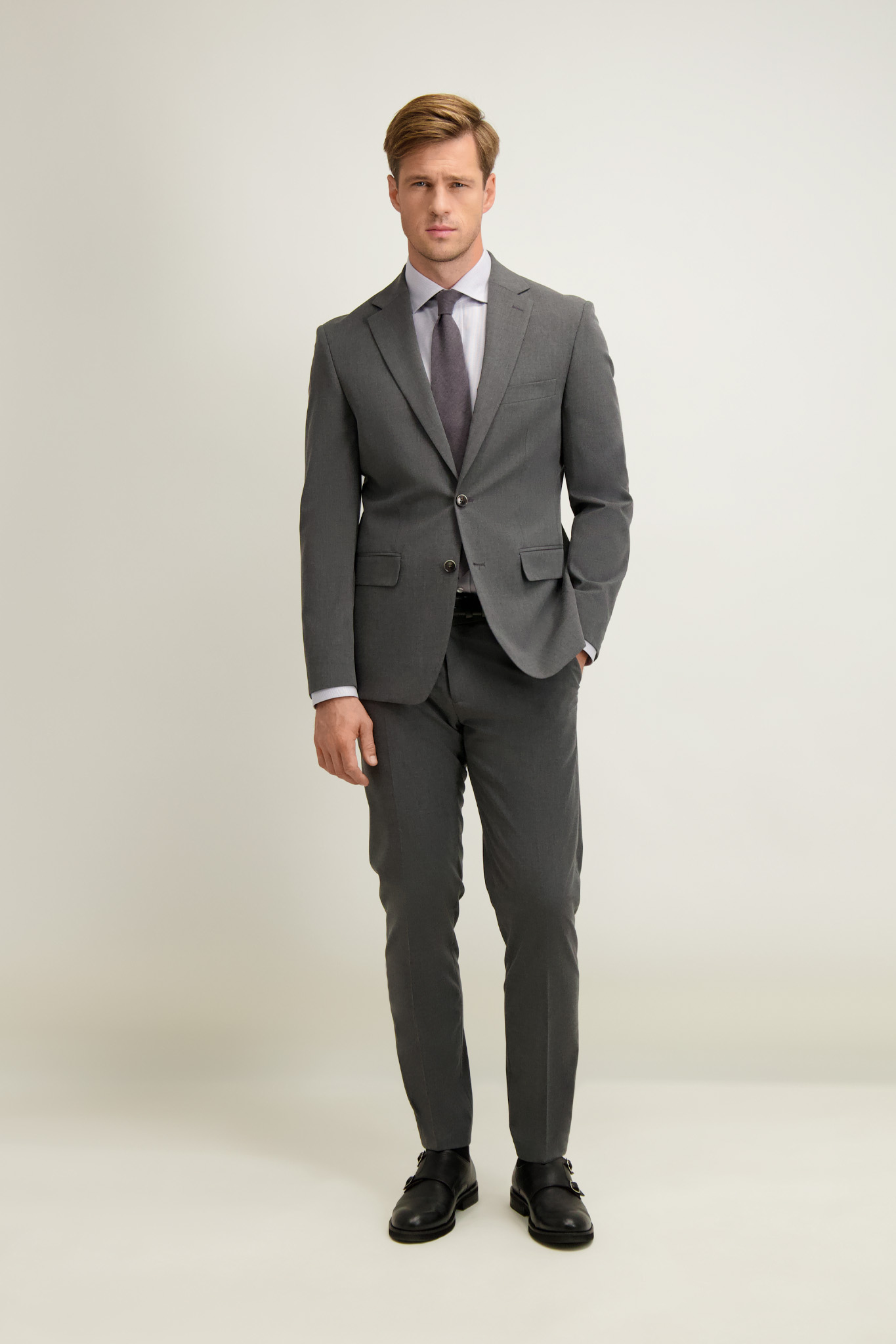 Szare spodnie męskie 66477