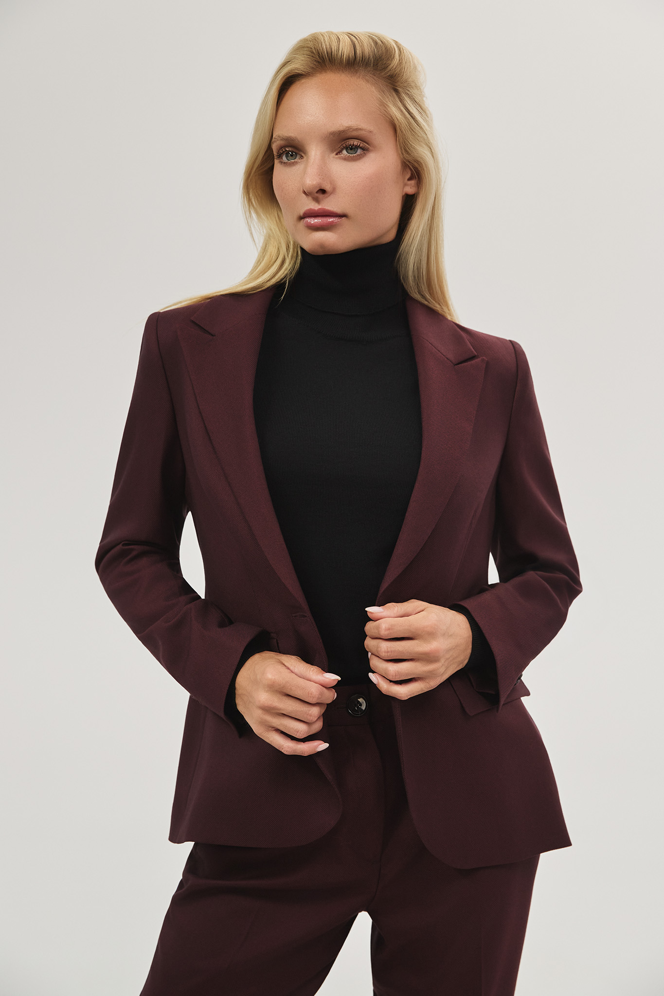 Bordowa marynarka damska 87454