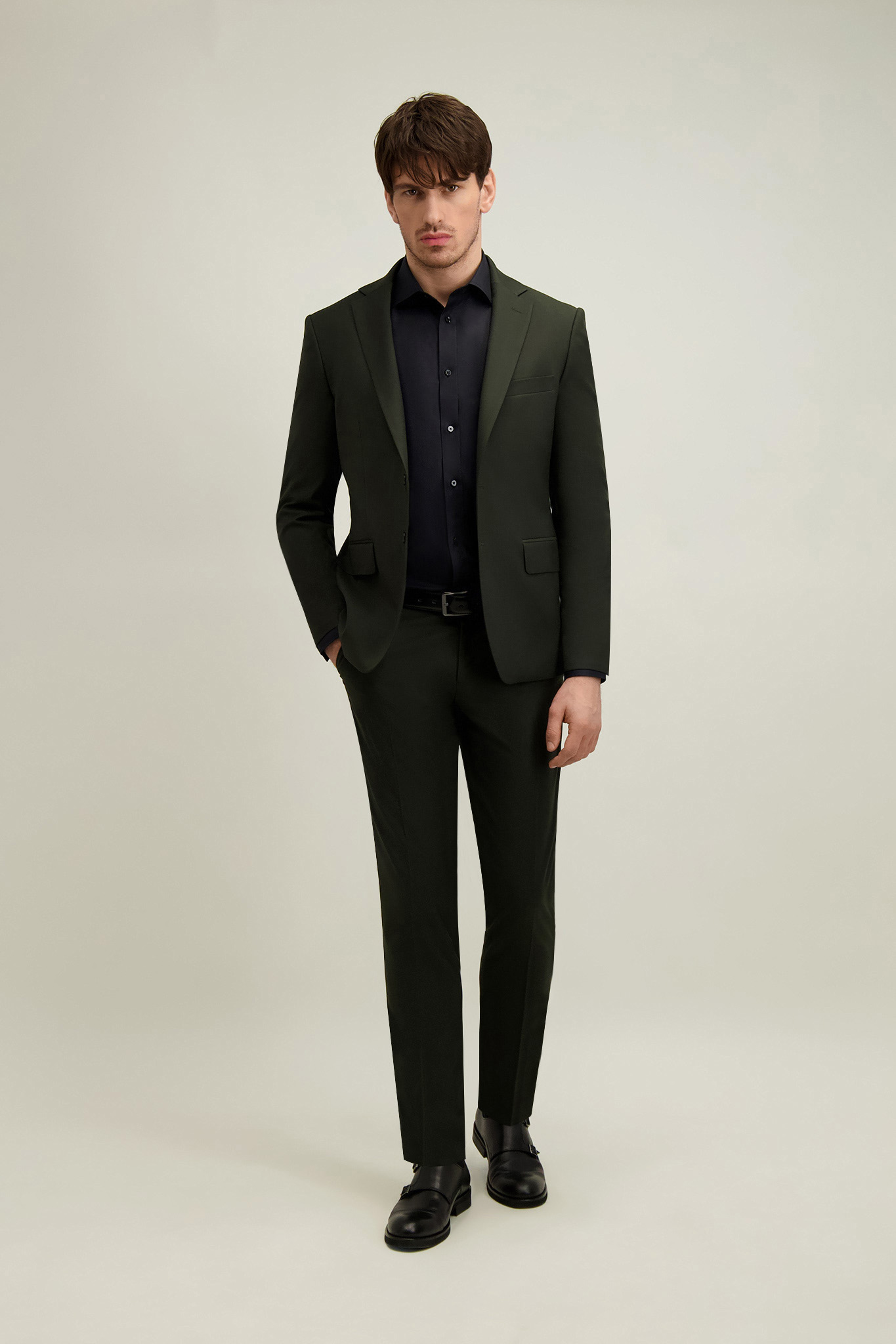Zielony garnitur męski 35505