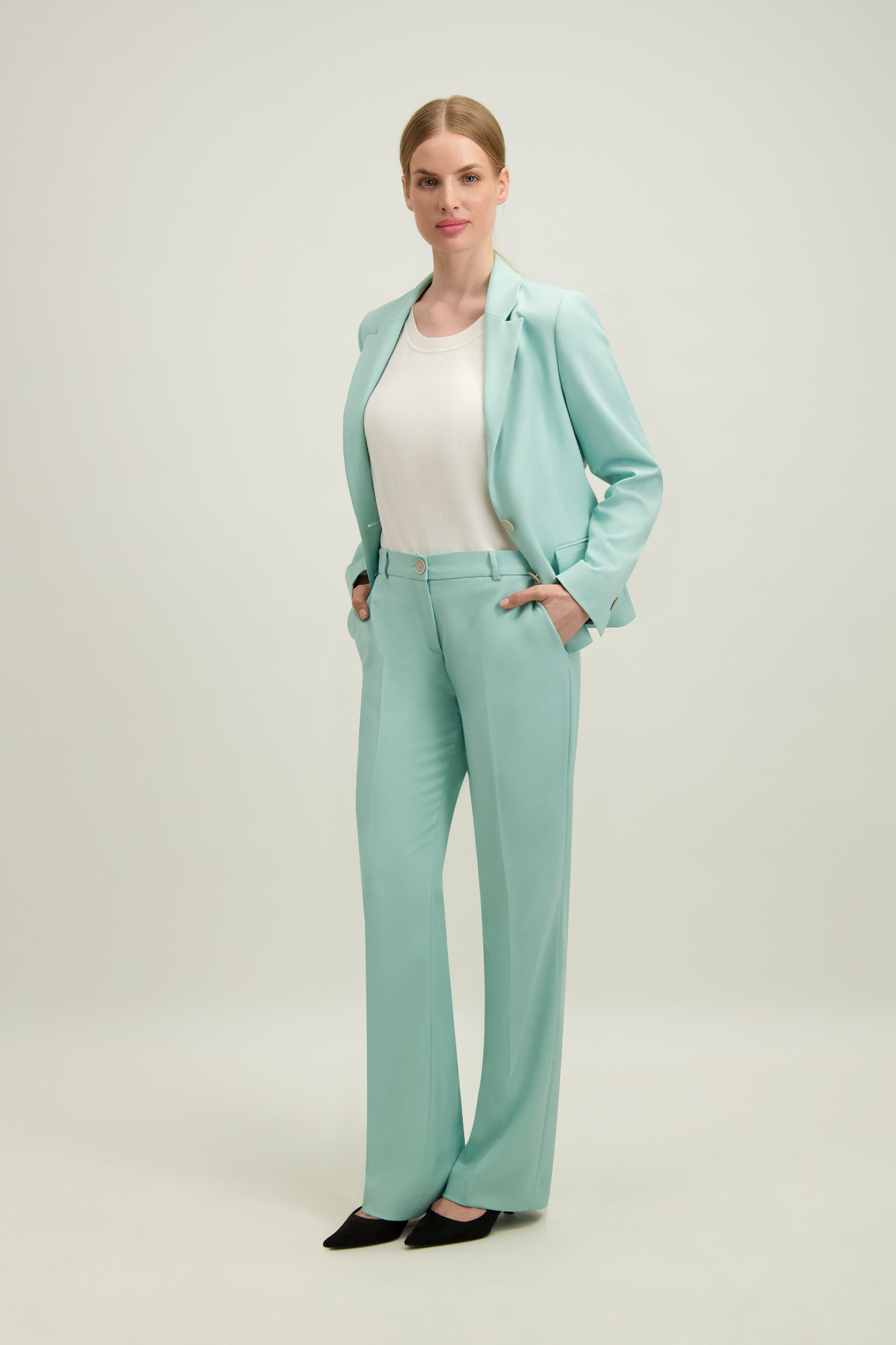 Zielone spodnie damskie 87368