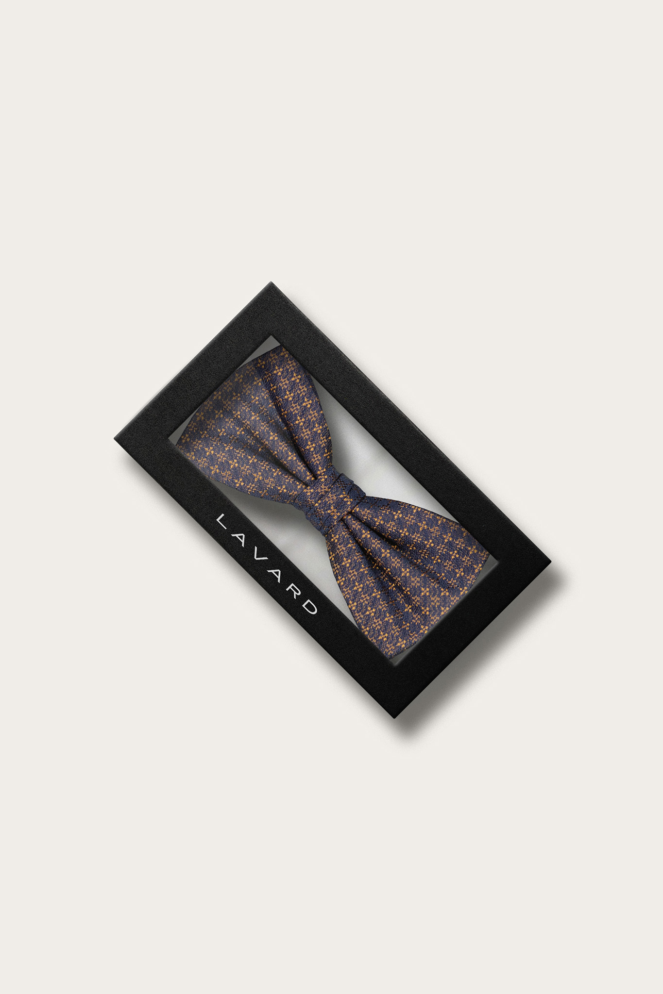 Granatowa mucha męska w mikrowzór 57557