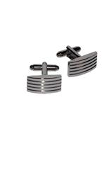 Srebrne spinki w tłoczone prążki 57225