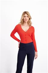 Pomarańczowy sweter damski 85154