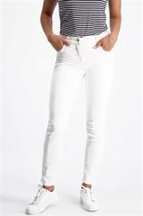 Białe spodnie damskie slim 84692