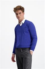 Szafirowy sweter męski z wełny 73901