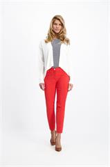 Czerwone spodnie damskie chino 83863