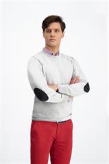 Szary wełniany sweter męski 73807