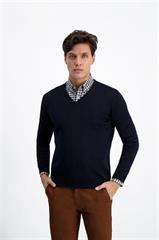 Granatowy sweter męski V-Neck 73900