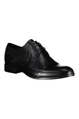 Skórzane czarne buty męskie wizytowe 73974