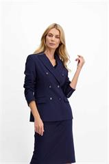 Granatowa marynarka dwurzędowa Mix&Match 85545