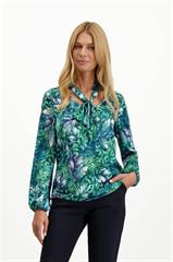 Elegancka bluzka damska ze wzorem liści 85817