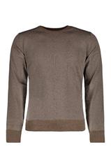 Brązowy sweter w drobne paski 74009
