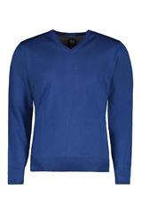 Ciemnoniebieski sweter męski V-neck 74018