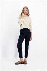 Granatowe spodnie damskie chino 84175
