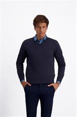 Granatowy sweter v-neck 74046