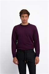 Bordowy sweter round neck 74048