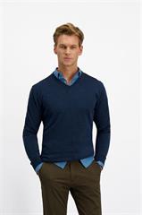 Sweter v-neck z wełną 74077