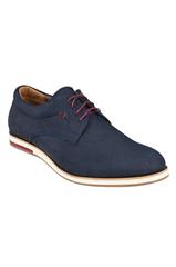Granatowe perforowane buty casual 73000