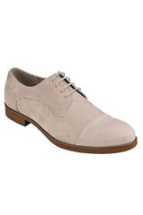 Beżowe buty męskie skórzane 73019
